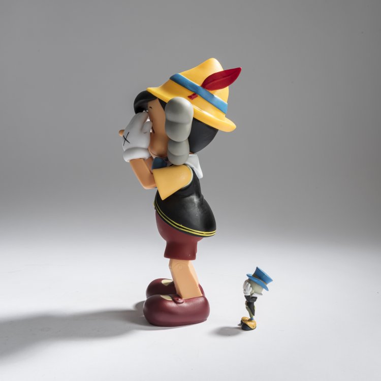 Kaws: Sculture Vintage Pinocchio e il grillo parlante del XX Secolo Opera d'arte esemplare - Robertaebasta® Art Gallery opere d’arte esclusive.